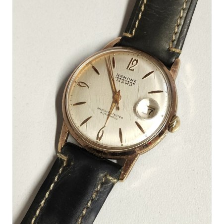 ANTICO OROLOGIO POLSO Ramona Automatic ANNI 50 cal F692 PLAQUE OR WRIST WATCH