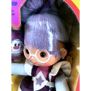 BAMBOLA VINTAGE Rainbow Brite Shy Violet & I.Q. Sprite DOLL MATTEL N° 7984  1984