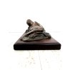 SCULTURA BRONZO DORATO FIGURA FEMMINILE Domenico Mazzilli "Nudo disteso" '900