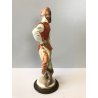 ANTICA FIGURA CERAMICA CAPODIMONTE MOSCHETTIERE "Athos" G. Cappè 15 cm/h  '900
