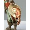 ANTICA FIGURA CERAMICA CAPODIMONTE MOSCHETTIERE "Athos" G. Cappè 15 cm/h  '900