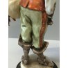 ANTICA FIGURA CERAMICA CAPODIMONTE MOSCHETTIERE "Athos" G. Cappè 15 cm/h  '900