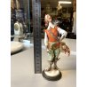 ANTICA FIGURA CERAMICA CAPODIMONTE MOSCHETTIERE "Athos" G. Cappè 15 cm/h  '900