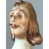 ANTICA FIGURA CERAMICA CAPODIMONTE MOSCHETTIERE "Athos" G. Cappè 15 cm/h  '900
