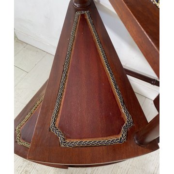 ANTICA GROSSA SCALA INGLESE DA LIBRERIA LEGNO SCALETTA 4 SCALINI PRIMI 1900 OLD