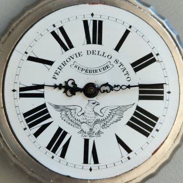 ANTICO OROLOGIO TASCA Superieure FS Ferrovie EPOCA '900 vintage BIG POCKET WATCH