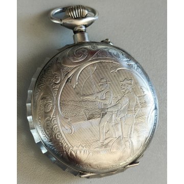 ANTICO OROLOGIO TASCA Superieure FS Ferrovie EPOCA '900 vintage BIG POCKET WATCH