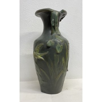 ANTICO VASO AUGUSTE MOREAU METALLO ART NOUVEAU FRANCIA LIBERTY VASE METAL 1800