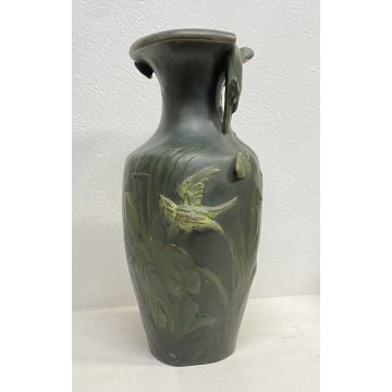 ANTICO VASO AUGUSTE MOREAU METALLO ART NOUVEAU FRANCIA LIBERTY VASE METAL 1800