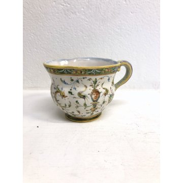 ANTICO VASO BROCCA VERSATOIO MAIOLICA A. Minghetti DECORO a RAFFAELLESCHE '20