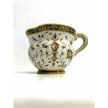 ANTICO VASO BROCCA VERSATOIO MAIOLICA A. Minghetti DECORO a RAFFAELLESCHE '20