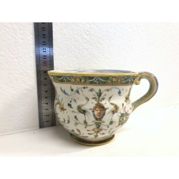 ANTICO VASO BROCCA VERSATOIO MAIOLICA A. Minghetti DECORO a RAFFAELLESCHE '20