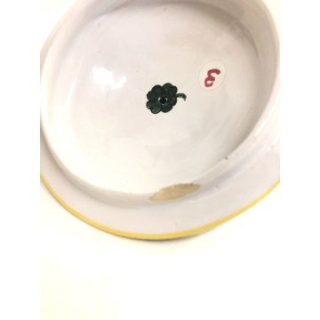 ANTICA PICCOLA ZUPPIERA MAIOLICA con PIATTINO A. Minghetti DECORO RAFFAELLESCHE