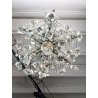 LAMPADARIO SOFFITTO VETRO MURANO MELE AZZURRO GOCCE GLASS LAMP 6 LUCI PRIMO '900