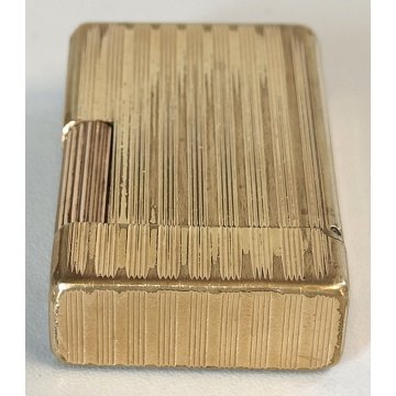 St Dupont ACCENDINO TASCA DORATO Paris France GOLDEN LIGHTER Briquet Plaque Or