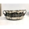 CENTROTAVOLA OVALE JARDINIERE SILVERPLATED A.B.M. BORDO MOSSO PRESE TRITONI '900