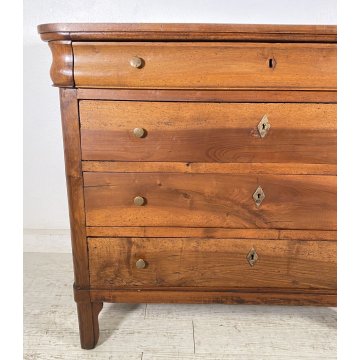 ANTICO COMO CASSETTONE 1800 CAPPUCCINO 4 CASSETTI LEGNO NOCE EPOCA 4 CASSETTI