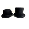 COPPIA ANTICO CAPPELLO Lock & Co Hatters LONDON CILINDRO BOMBETTA VINTAGE 40/50s