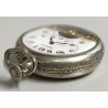 Hebdomas 8 jours ANTICO OROLOGIO TASCA cacciatore 900 OLD POCKET WATCH ø 50mm