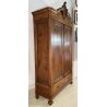 ANTICO GRANDE ARMADIO CIMASA 1800 LEGNO NOCE  2 ANTE GUARDAROBA OLD APPENDIABITI