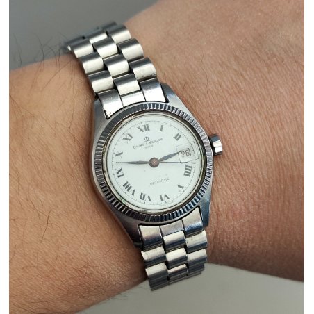 OROLOGIO POLSO LUSSO Baume & Mercier BAUMATIC 1215 vintage ACCIAIO Lady WATCH