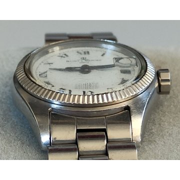 OROLOGIO POLSO LUSSO Baume & Mercier BAUMATIC 1215 vintage ACCIAIO Lady WATCH