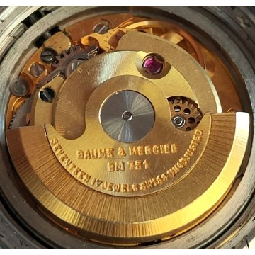 OROLOGIO POLSO LUSSO Baume & Mercier BAUMATIC 1215 vintage ACCIAIO Lady WATCH