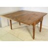 ANTICO TAVOLO PRANZO ALLUNGABILE A LIBRO RETTANGOLARE CASTAGNO ROVERE FINE 1800