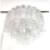 LAMPADARIO TRONCHI Toni Zuccheri VENINI 60 OLD ICE GLASS CHANDELIER Hanging Lamp