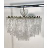 LAMPADARIO TRONCHI Toni Zuccheri VENINI 60 OLD ICE GLASS CHANDELIER Hanging Lamp