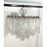 LAMPADARIO TRONCHI Toni Zuccheri VENINI 60 OLD ICE GLASS CHANDELIER Hanging Lamp