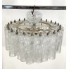 LAMPADARIO TRONCHI Toni Zuccheri VENINI 60 OLD ICE GLASS CHANDELIER Hanging Lamp