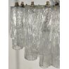LAMPADARIO TRONCHI Toni Zuccheri VENINI 60 OLD ICE GLASS CHANDELIER Hanging Lamp