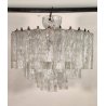 LAMPADARIO TRONCHI Toni Zuccheri VENINI 60 OLD ICE GLASS CHANDELIER Hanging Lamp