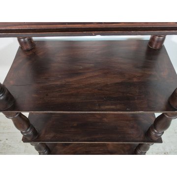 ANTICA ETAGERE scrittoio LEGGIO legno noce COLONNE TORNITE Luigi XVI epoca '800
