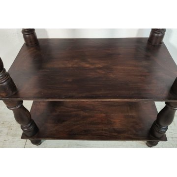 ANTICA ETAGERE scrittoio LEGGIO legno noce COLONNE TORNITE Luigi XVI epoca '800
