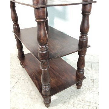 ANTICA ETAGERE scrittoio LEGGIO legno noce COLONNE TORNITE Luigi XVI epoca '800