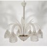 RARISSIMO LAMPADARIO ERCOLE BAROVIER TOSO ANNI 40 VETRO BUGNATO MURANO ROSTRATO