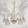 RARISSIMO LAMPADARIO ERCOLE BAROVIER TOSO ANNI 40 VETRO BUGNATO MURANO ROSTRATO