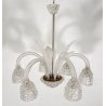 RARISSIMO LAMPADARIO ERCOLE BAROVIER TOSO ANNI 40 VETRO BUGNATO MURANO ROSTRATO