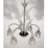 RARISSIMO LAMPADARIO ERCOLE BAROVIER TOSO ANNI 40 VETRO BUGNATO MURANO ROSTRATO
