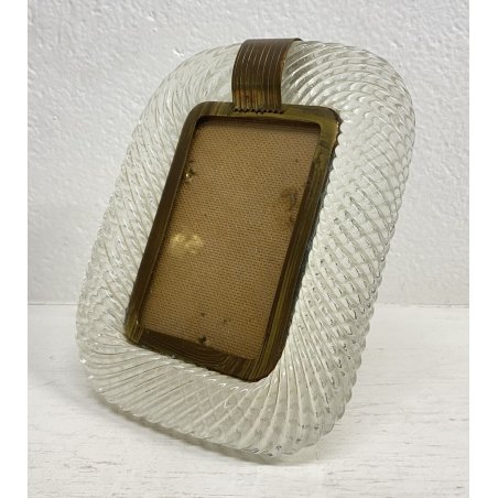 VINTAGE PORTA FOTO VETRO OTTONE ATTR. PAOLO VENINI ANNI 40 DESIGN FOTOGRAFIE OLD