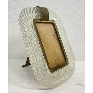 VINTAGE PORTA FOTO VETRO OTTONE ATTR. PAOLO VENINI ANNI 40 DESIGN FOTOGRAFIE OLD