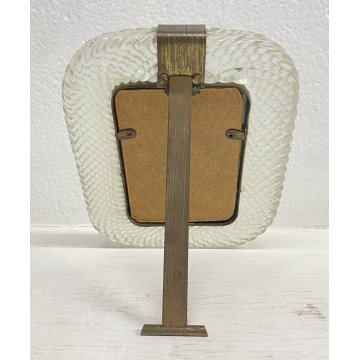 VINTAGE PORTA FOTO VETRO OTTONE ATTR. PAOLO VENINI ANNI 40 DESIGN FOTOGRAFIE OLD