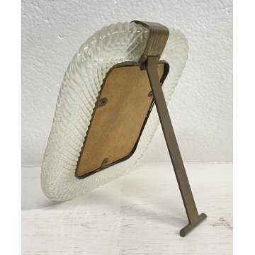 VINTAGE PORTA FOTO VETRO OTTONE ATTR. PAOLO VENINI ANNI 40 DESIGN FOTOGRAFIE OLD