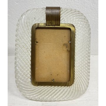 VINTAGE PORTA FOTO VETRO OTTONE ATTR. PAOLO VENINI ANNI 40 DESIGN FOTOGRAFIE OLD