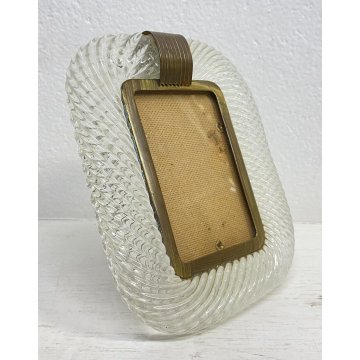 VINTAGE PORTA FOTO VETRO OTTONE ATTR. PAOLO VENINI ANNI 40 DESIGN FOTOGRAFIE OLD