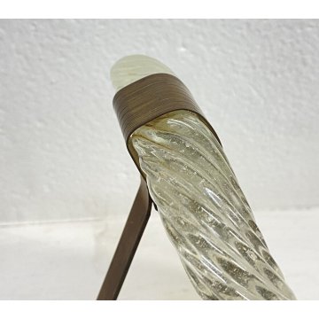 VINTAGE PORTA FOTO VETRO OTTONE ATTR. PAOLO VENINI ANNI 40 DESIGN FOTOGRAFIE OLD