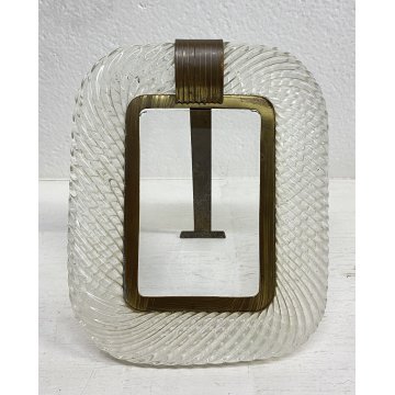 VINTAGE PORTA FOTO VETRO OTTONE ATTR. PAOLO VENINI ANNI 40 DESIGN FOTOGRAFIE OLD