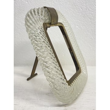 VINTAGE PORTA FOTO VETRO OTTONE ATTR. PAOLO VENINI ANNI 40 DESIGN FOTOGRAFIE OLD